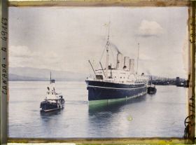 Image représentant Canada, Vancouver, L'Empress- of- Asia quittant le Port