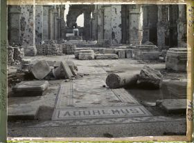 Image représentant France, Albert, Intérieur de la nef déblayée de la Basilique