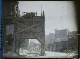 Image représentant Travaux pour le prolongement du boulevard Haussmann (démolitions rue Taitbout ?)