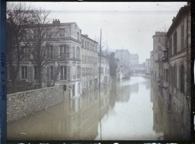 Image représentant La rue du Port inondée à Boulogne-Billancourt