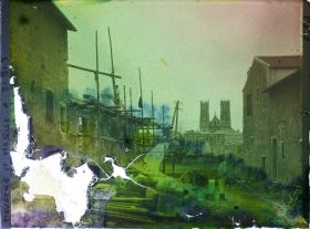 Image représentant France, Pont à Mousson, Maison en reconstruction