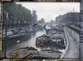 Image représentant Le quai du Marché-Neuf et Notre-Dame vus du quai Saint-Michel