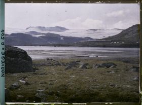 Image représentant Le lac Finsevatnet gelé