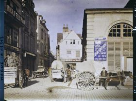 Image représentant Commerçant, jour de marché, place des Marchés actuelle place du Forum