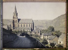 Image représentant Allemagne, Oberwesel, Vue vers N - Dame