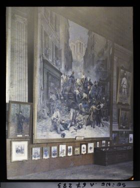 Image représentant L'hôtel des Invalides, La barricade de la rue du Petit-Pont, salle Detaille