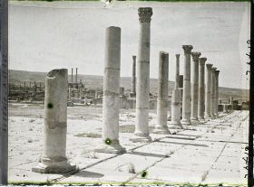 Image représentant Algérie, Timgad, Place et colonnade du Forum