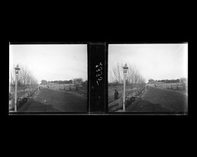 Image représentant Une avenue plantée et jalonnée de lampadaires à huile au sud-ouest de Beihai ("lac du Nord")