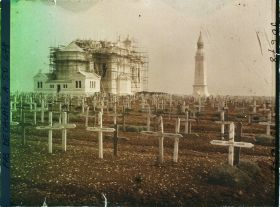 Image représentant France, N.D de Lorette, Vue vers l'Abside de la Chapelle et Mont aux morts