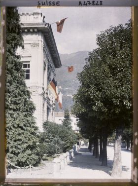 Image représentant Accords de Locarno, la rue du palais de Justice où eut lieu la conférence sur le pacte de Sécurité