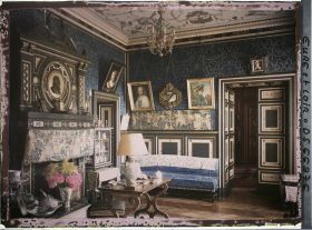 Image représentant Le salon bleu, ancien cabinet d'histoire naturelle du château