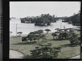 Image représentant La baie de Matsushima, vue du parc du quartier Namiuchihama
