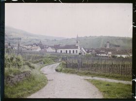 Image représentant France, Riquewihr, Vue d'ensemble de Riquewihr en venant de Kienzheim