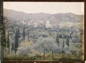 Image représentant Turquie, Mont Athos, Vatopédi, Ensemble du Monastère de la Montagne