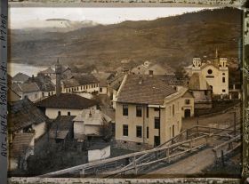 Image représentant Panorama avec synagogue et minaret en bois