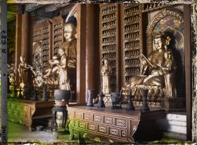 Image représentant Wanshousi (" monastère des Dix Mille Longévités ")