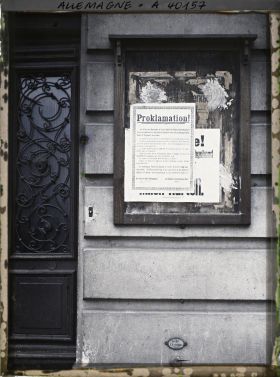 Image représentant Prusse, Crefeld, Hôtel de Ville, affiche de la proclamation