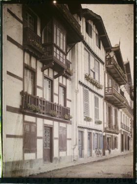 Image représentant France, Ciboure, Maisons basques s/ les quais de Ciboure