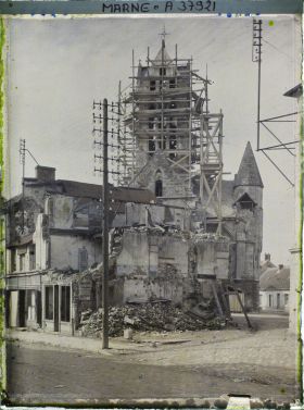 Image représentant France, Dormans, Reconstruction de l'Eglise