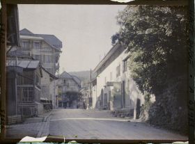 Image représentant L'entrée de Saint-Cergue et l'Hôtel Auberson