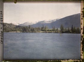 Image représentant Canada, Jasper-Parc, Effet du soir sur le lac vers le Mt Edith Cavell