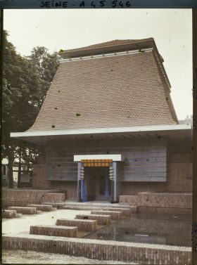 Image représentant L'Exposition des arts décoratifs, Pavillon de la Hollande, l'entrée