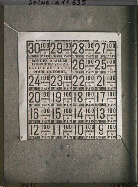 Image représentant Feuille de tickets de pain