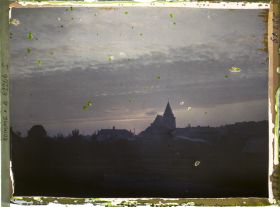 Image représentant Somme, Bray s/Somme, Effet du Soir sur le Village