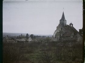 Image représentant France, Ste Marguerite, L'Eglise et plaine vers l'Aisne