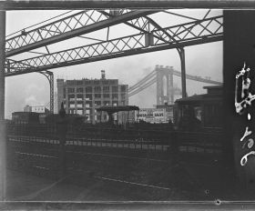 Image représentant La ville vue depuis le pont de Brooklyn