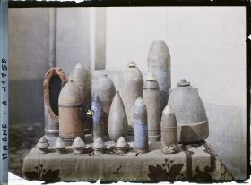 Image représentant France, Reims, Collection d'Obus Allemands qui n'ont pas éclaté