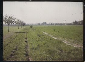 Image représentant France , Trappes (Seine et Oise), Un Champs de blé ; au fond, Trappes