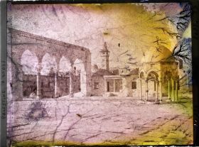 Image représentant Petit Dôme des Esprits (Qubbat al Arwah) au nord-ouest de l'esplanade Sacrée (Haram el Sherif)