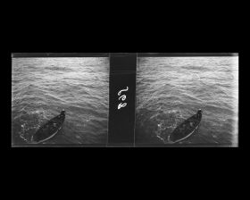 Image représentant La chaloupe du vapeur Korea arrivant à proximité du Mongolia