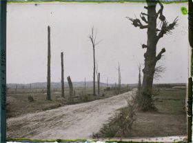 Image représentant Belgique, Kemmel, La route de Locre au Kemmel, le Mont Rouge et le Village de Locre