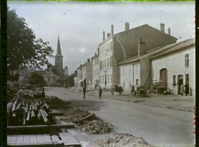 Image représentant France, Pagny s/ Moselle, Reconstructions rue de Nivoy