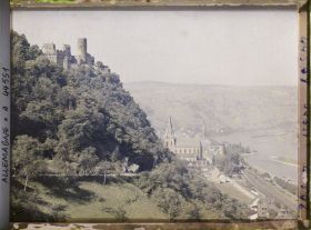 Image représentant Allemagne, Oberwesel, Ruines du Schonbourg et le Rhin