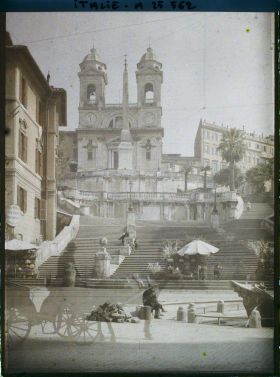 Image représentant Place d'Espagne, église de la Trinité-des-Monts et escalier