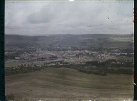 Image représentant France, Mousson, Vue Générale de Pont à Mousson et du Bois Le Prêtre