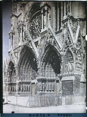 Image représentant France, Reims, Cathédrale, façade principale, Portails