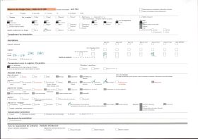 Image représentant L'Ellé vu du Pont fleuri, avec à droite des femmes faisant la lessive dans la rivière