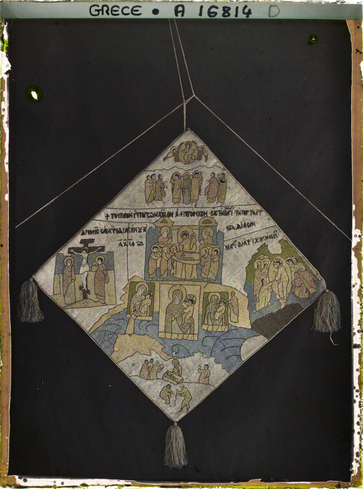 Image représentant Mont Athos, Iviron, Etoffe en losange