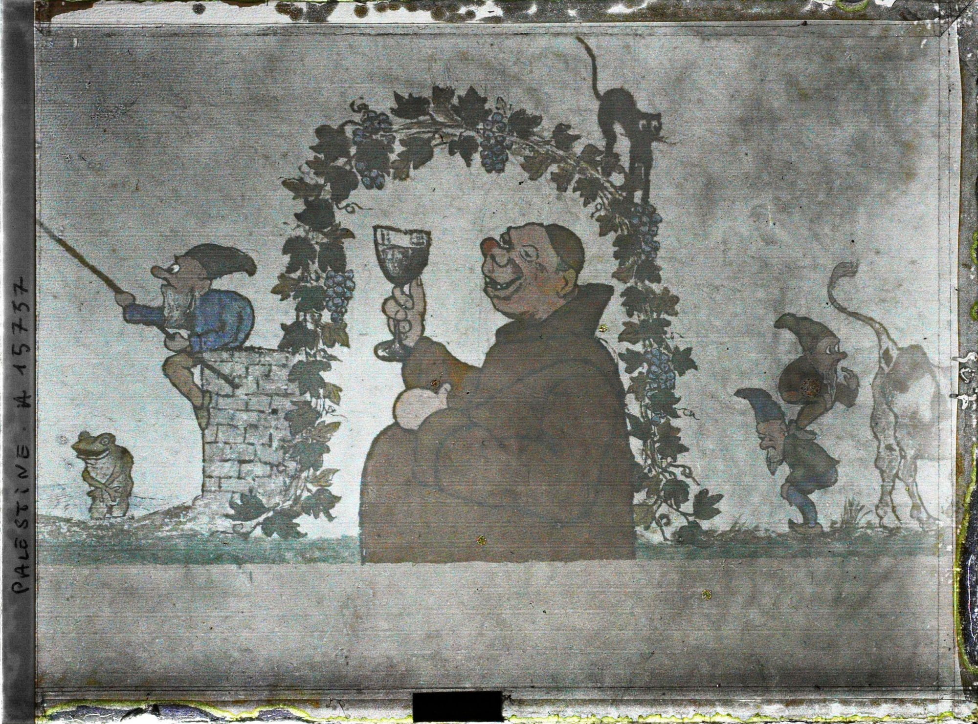 Image représentant Fresque sur un mur du cellier de l'Ecole de la Salle (ou Frères des Ecoles chrétiennes)
