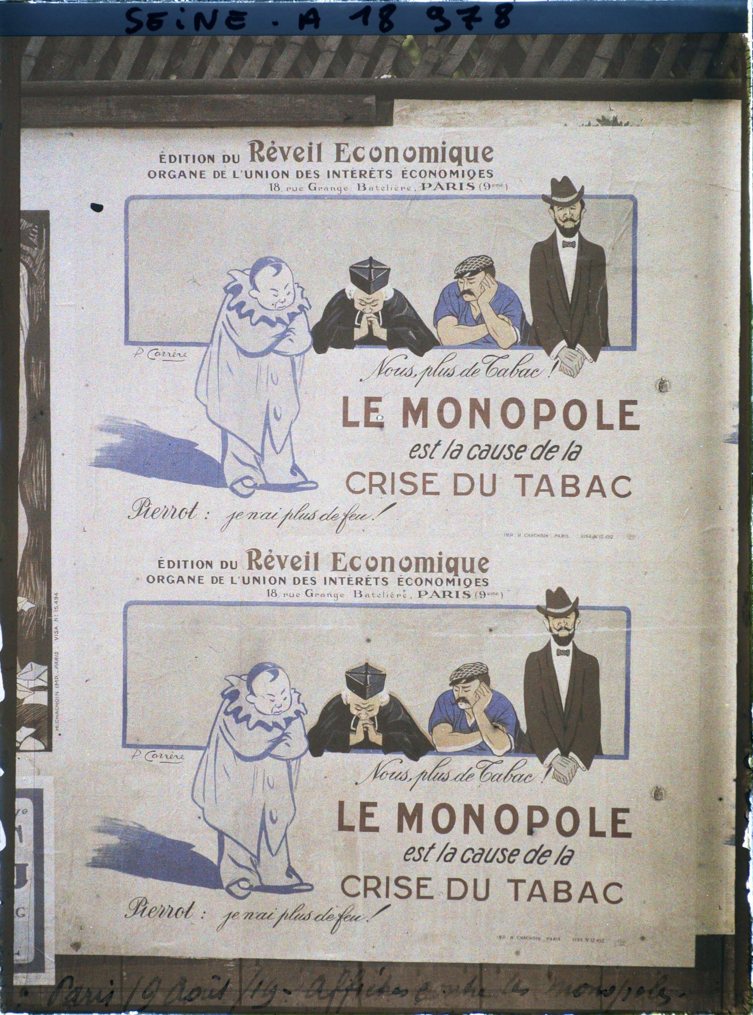 Image représentant Affiche de l'Union des Intérêts Economiques contre les monopoles d'Etat