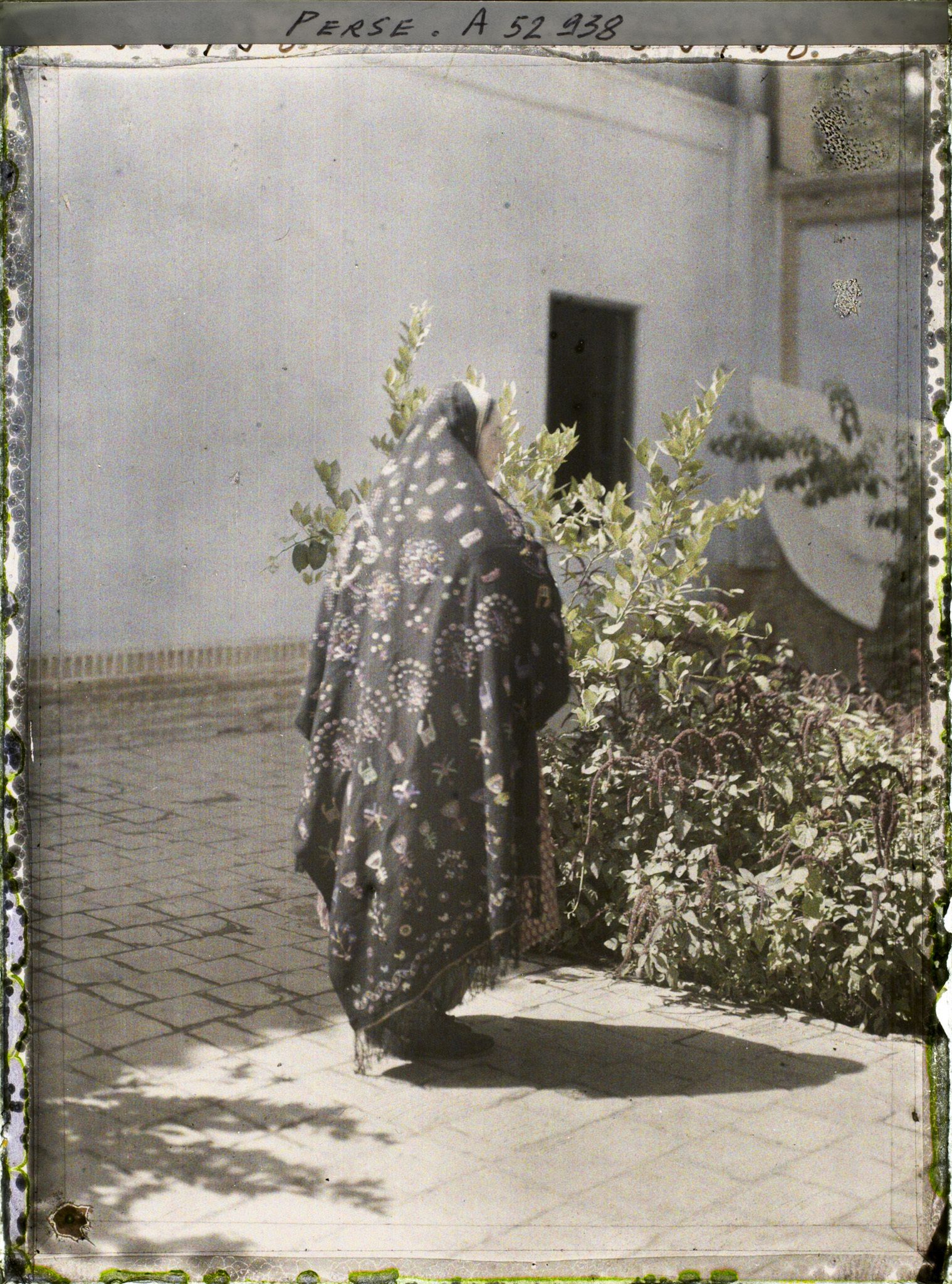 Image représentant Femme guèbre en costume traditionnel, de dos