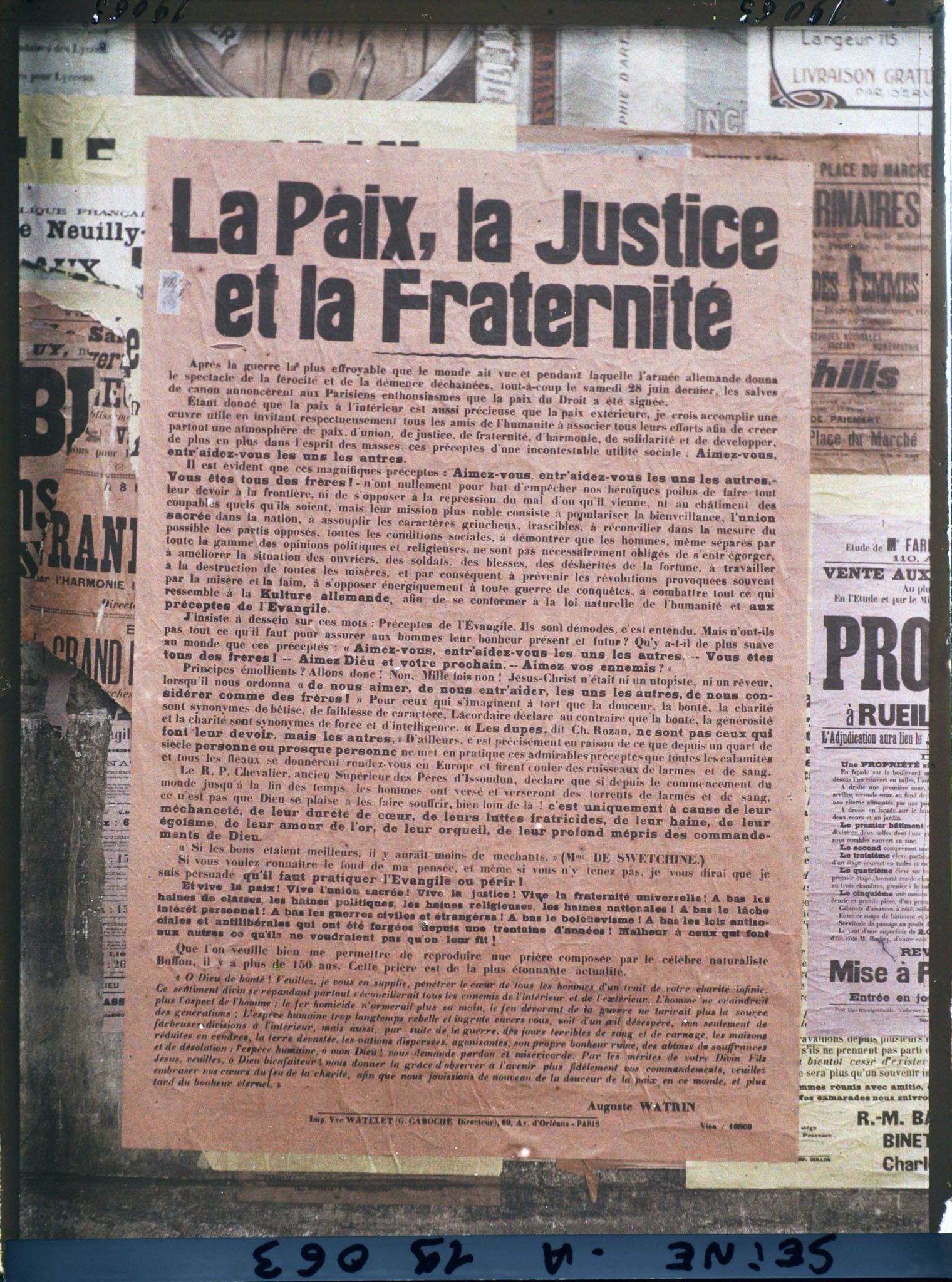 Image représentant Affiche pour les élections législatives de novembre 1919