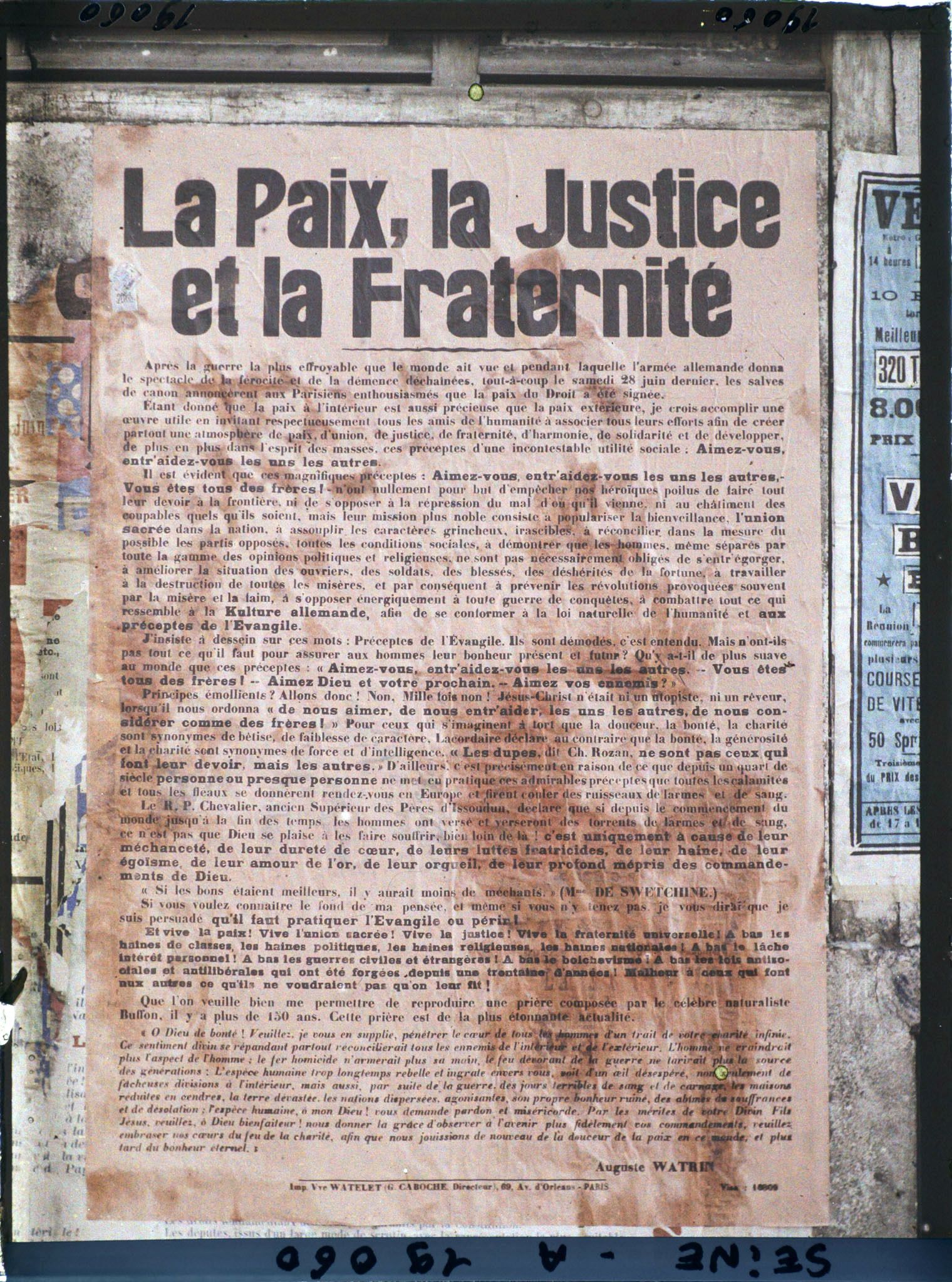 Image représentant Affiche pour les élections législatives de novembre 1919