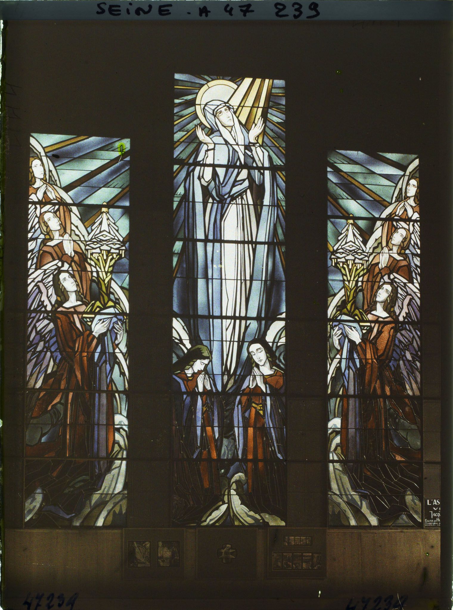 Image représentant L'Exposition des arts décoratifs, Pavillon du Vitrail, L'Assomption, Jacques Gruber