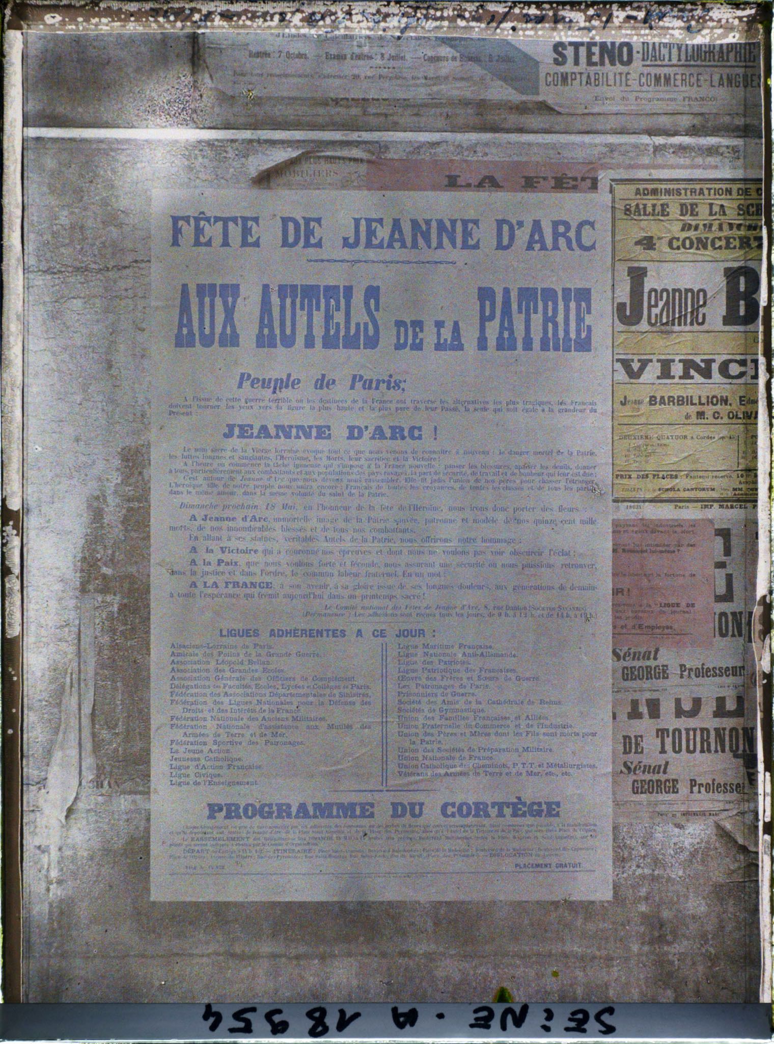 Image représentant Affiche pour la "Fête de Jeanne d'Arc" du 18 mai 1919