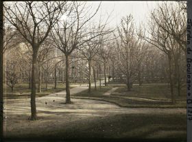 Image représentant Coin du verger-roseraie, vu depuis un parterre sud-ouest du rond-point proche de la dépendance